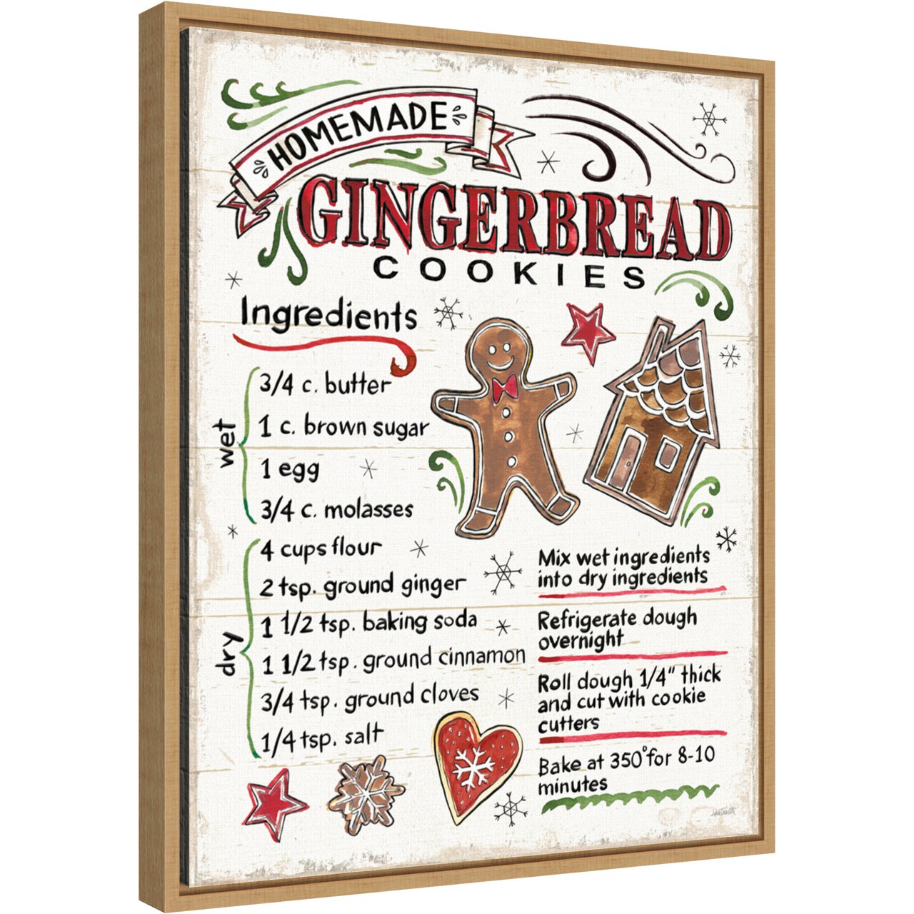 Christmas Treats VI by Anne Tavoletti 16-in. W x 20-in. H. Canvas Wall Art Print Framed in Natural
